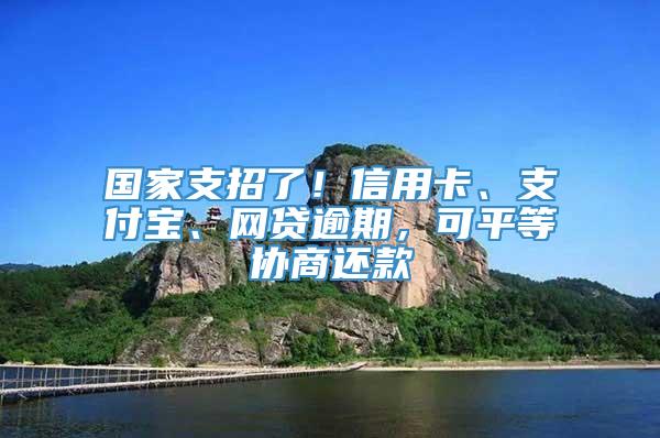 国家支招了！信用卡、支付宝、网贷逾期，可平等协商还款