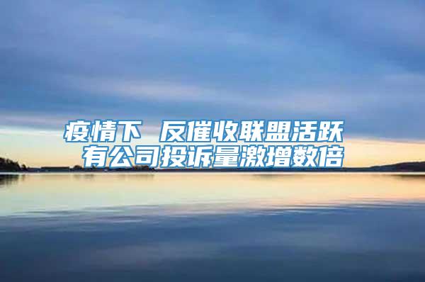 疫情下 反催收联盟活跃 有公司投诉量激增数倍