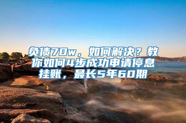 负债70w，如何解决？教你如何4步成功申请停息挂账，最长5年60期