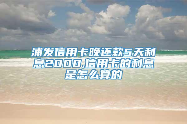 浦发信用卡晚还款5天利息2000,信用卡的利息是怎么算的