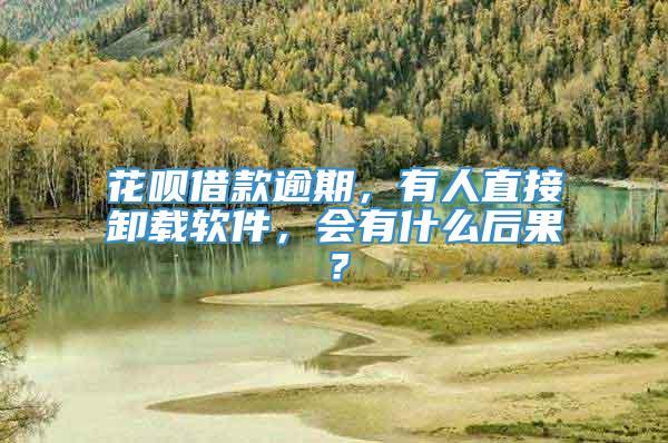 花呗借款逾期，有人直接卸载软件，会有什么后果？