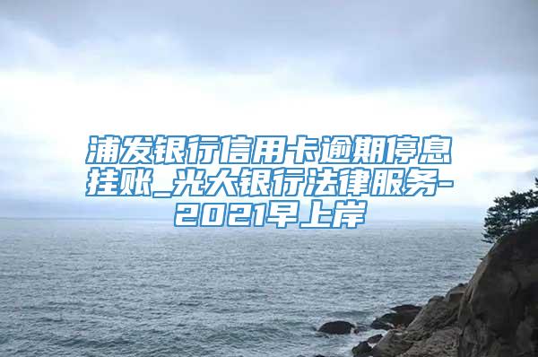 浦发银行信用卡逾期停息挂账_光大银行法律服务-2021早上岸