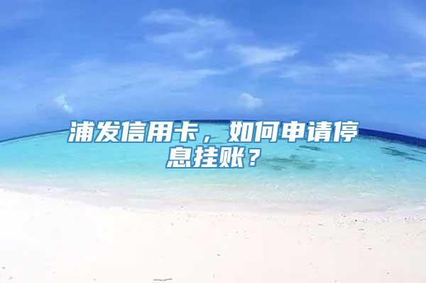 浦发信用卡，如何申请停息挂账？