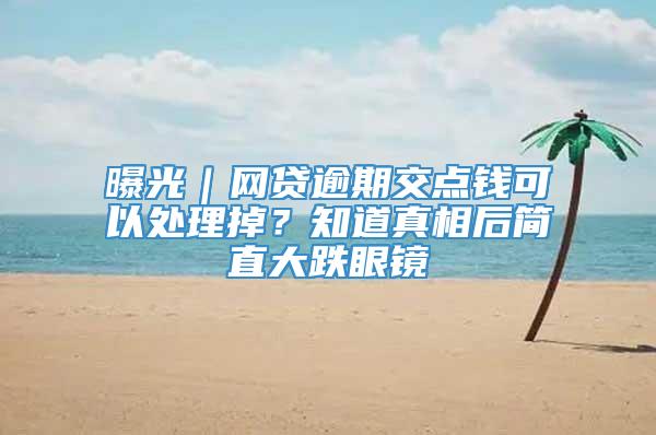 曝光｜网贷逾期交点钱可以处理掉？知道真相后简直大跌眼镜