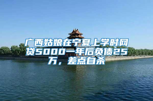 广西姑娘在宁夏上学时网贷5000一年后负债25万，差点自杀