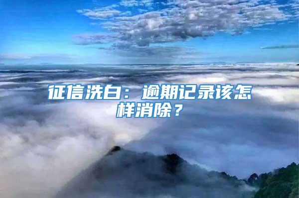 征信洗白：逾期记录该怎样消除？