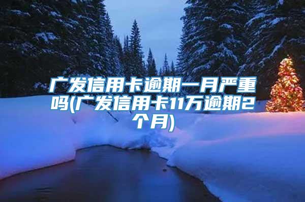 广发信用卡逾期一月严重吗(广发信用卡11万逾期2个月)