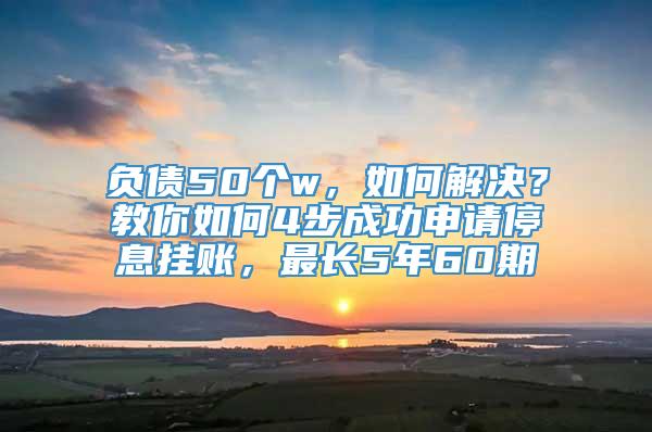 负债50个w，如何解决？教你如何4步成功申请停息挂账，最长5年60期