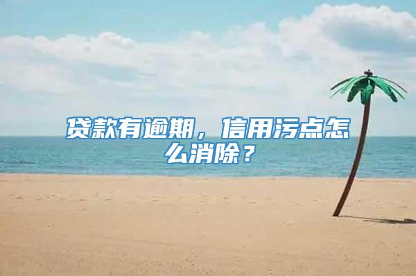 贷款有逾期，信用污点怎么消除？