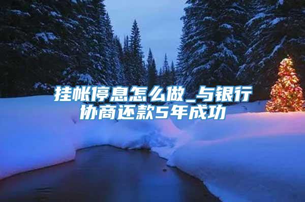 挂帐停息怎么做_与银行协商还款5年成功