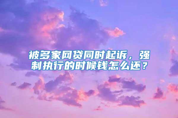 被多家网贷同时起诉，强制执行的时候钱怎么还？