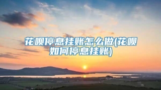 花呗停息挂账怎么做(花呗如何停息挂账)