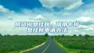 房贷停息挂账，信用卡停息挂账申请办法