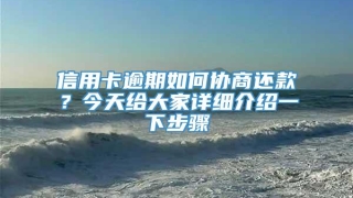 信用卡逾期如何协商还款？今天给大家详细介绍一下步骤