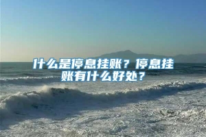 什么是停息挂账？停息挂账有什么好处？