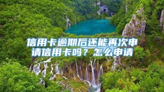 信用卡逾期后还能再次申请信用卡吗？怎么申请