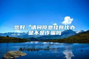 您好，请问停息挂账代办是不是诈骗吗