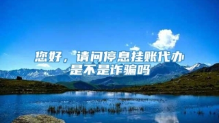 您好,请问停息挂账代办是不是诈骗吗