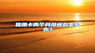 信用卡两个月没还款怎么办?