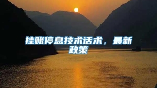 挂账停息技术话术，最新政策
