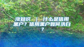 涨知识 | 什么是信用黑户?信用黑户如何洗白?