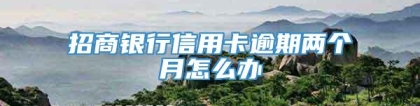 招商银行信用卡逾期两个月怎么办