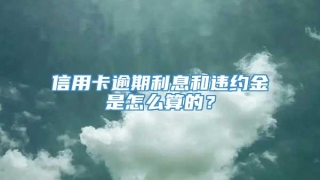 信用卡逾期利息和违约金是怎么算的?