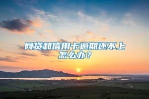 网贷和信用卡逾期还不上怎么办？