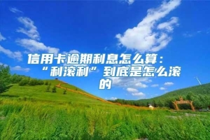 信用卡逾期利息怎么算：“利滚利”到底是怎么滚的