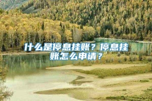 什么是停息挂账？停息挂账怎么申请？