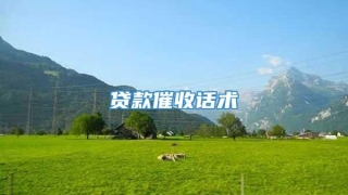贷款催收话术