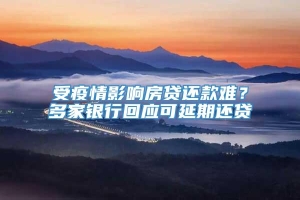 受疫情影响房贷还款难？多家银行回应可延期还贷