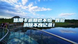 信用卡逾期也不怕 四招消除不良记录!