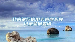 北京银行信用卡逾期不良记录如何查询
