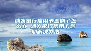 浦发银行信用卡逾期了怎么办 浦发银行信用卡逾期解决办法