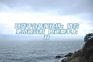 网贷平台年报比拼：借款更小额分散 但逾期率上升