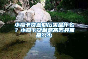 小赢卡贷逾期后果是什么？小赢卡贷利息高吗具体是多少