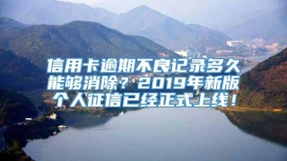 信用卡逾期不良记录多久能够消除?2019年新版个人征信已经正式上线!