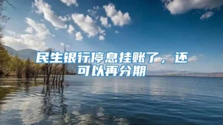 民生银行停息挂账了，还可以再分期