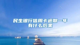 民生银行信用卡逾期一年有什么后果