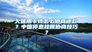 欠信用卡钱怎么协商还款?中信停息挂账协商技巧?