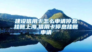 建设信用卡怎么申请停息挂账上海,信用卡停息挂账申请