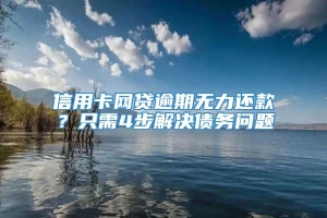 信用卡网贷逾期无力还款？只需4步解决债务问题