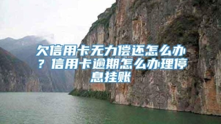 欠信用卡无力偿还怎么办?信用卡逾期怎么办理停息挂账