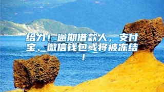 给力!逾期借款人,支付宝、微信钱包或将被冻结!