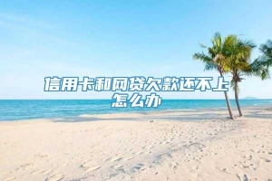 信用卡和网贷欠款还不上怎么办