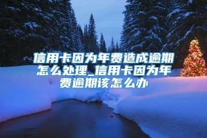 信用卡因为年费造成逾期怎么处理_信用卡因为年费逾期该怎么办