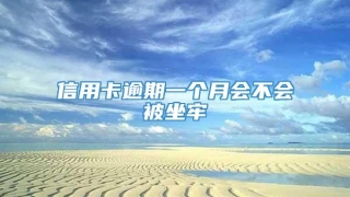 信用卡逾期一个月会不会被坐牢