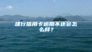 建行信用卡逾期不还会怎么样？