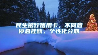民生银行信用卡,不同意停息挂账,个性化分期